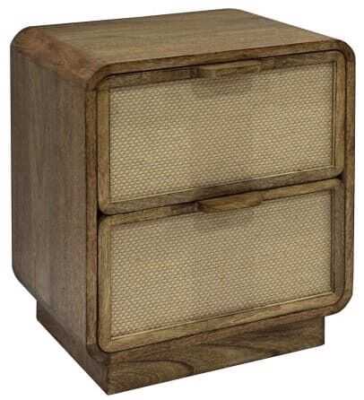 Mesa cabeceira 40*30*45H manga/ráfia natural