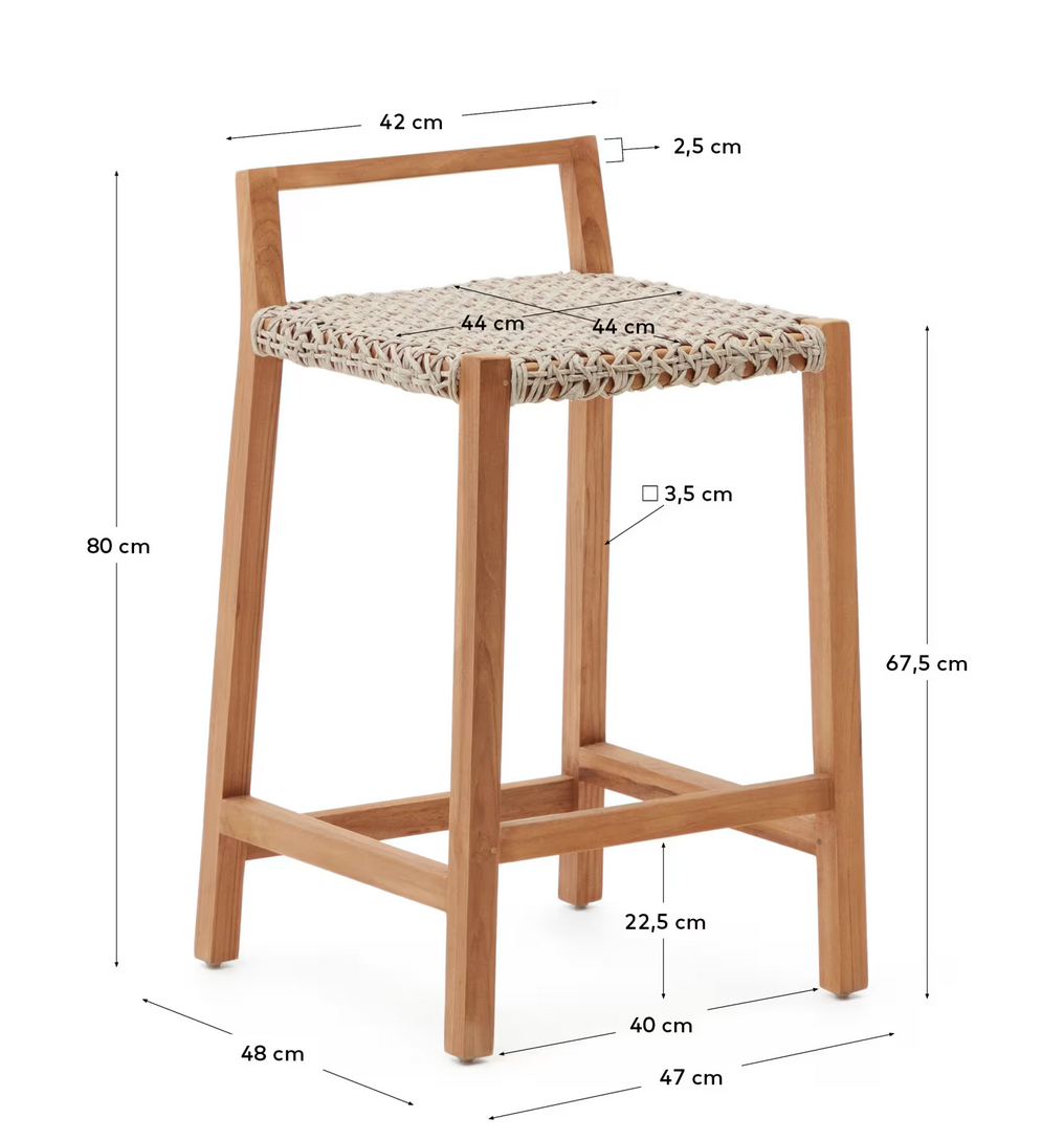 Banco alto TEKA maciça 47*48*80H