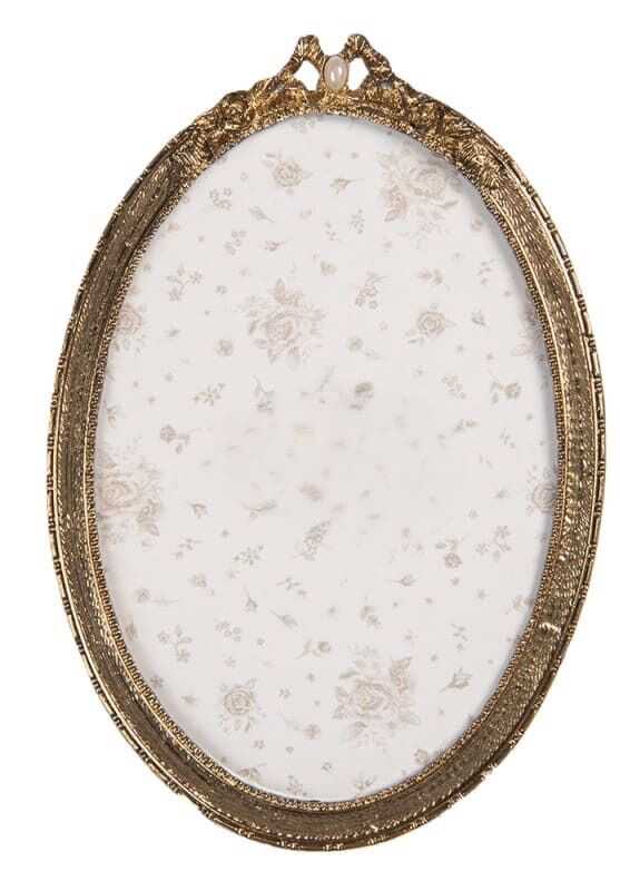 Moldura oval 9*13 dourada