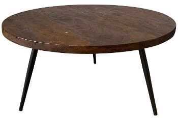 Mesa apoio D75*40H madeira/metal