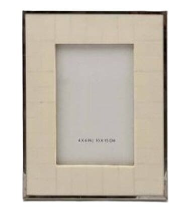 Moldura 10*15 resina branco/preto