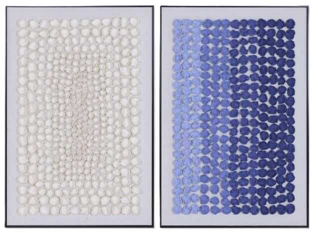 Quadro papel maché 80*7*120H azul ou branco