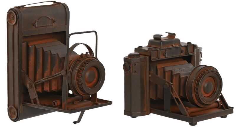 Máquina fotogr antiga 18*13,5*14H metal