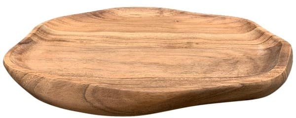 Prato/tabuleiro madeira 28,5*29*2,5cm irregular