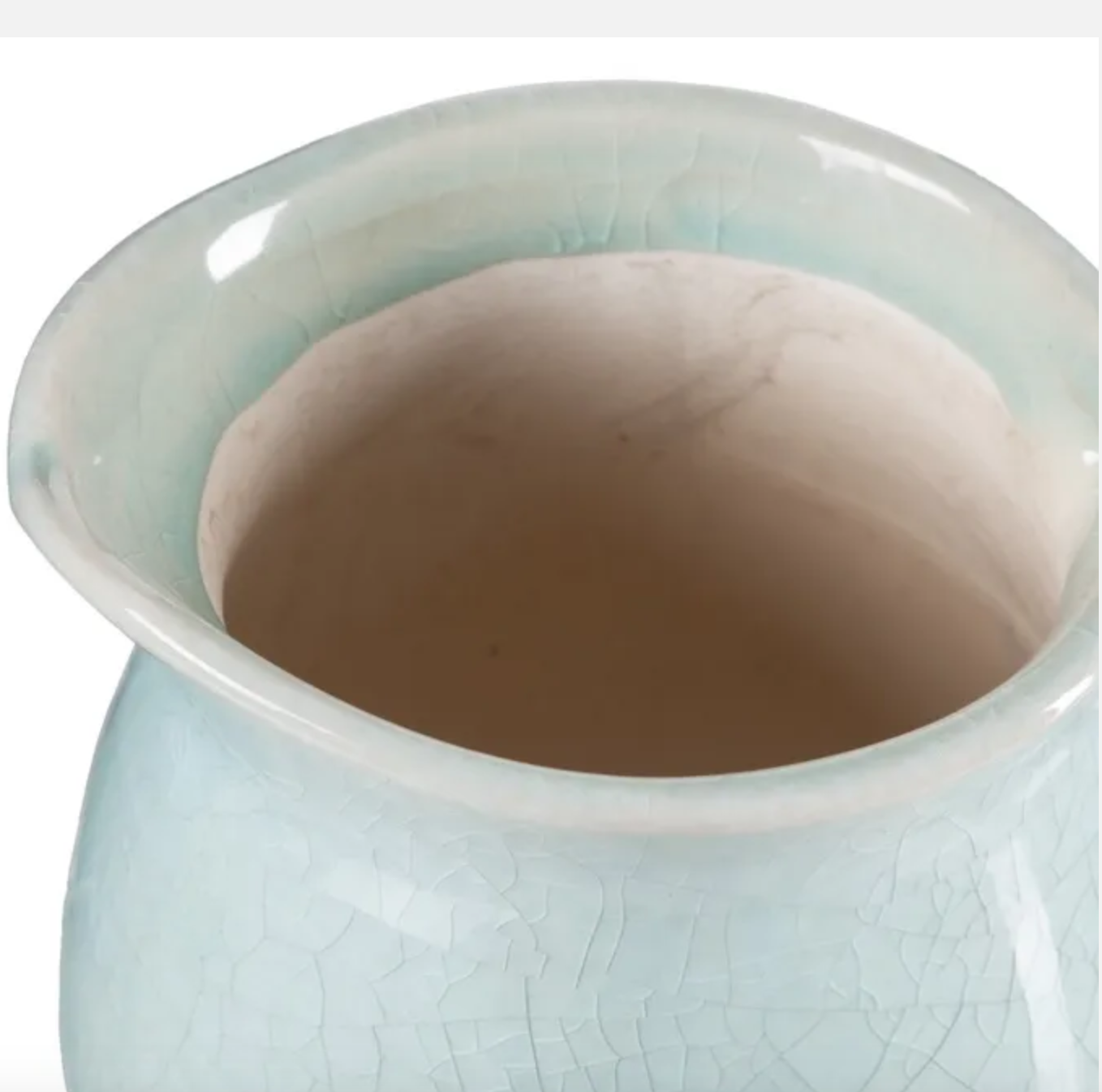 Vaso D17,5*13*15 cerâmica turquesa