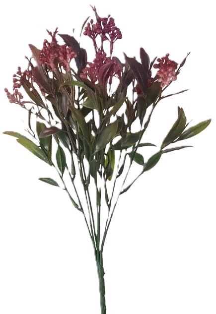 Ramo flores e folhas 35cm