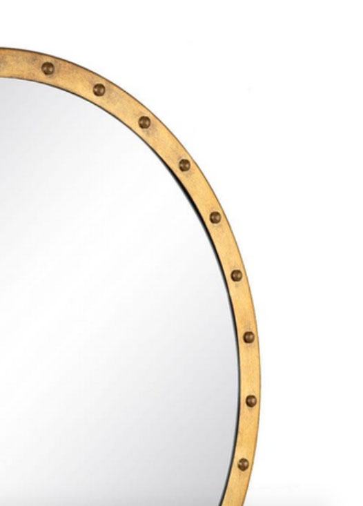 Espelho dourado metal D74,5*4,5cm