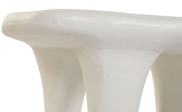 Mesa centro 100*60*33H resina/MDF rugoso branco