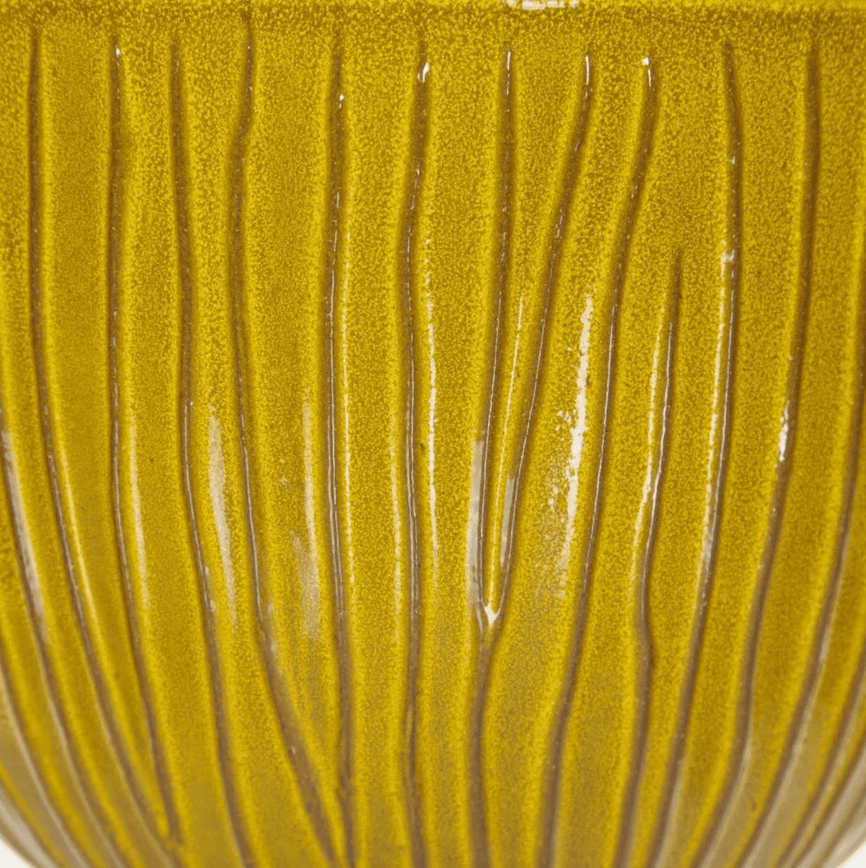 Vaso 38*35 cerâmica amarelo