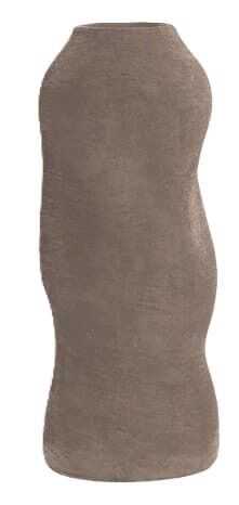 Jarra cerâmica 9*9*24H rugosa castanho