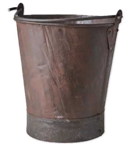 Balde ferro envelhecido D19*H20 c/ asa