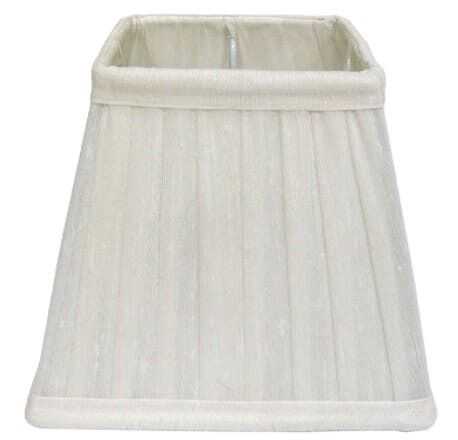 Abat-jour quadr  20*13*14,5H seda lisa cru