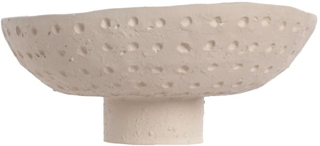 Centro mesa taça D20*8,5H cimento creme