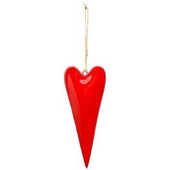 Coração metal 10*1*25cm vermelho
