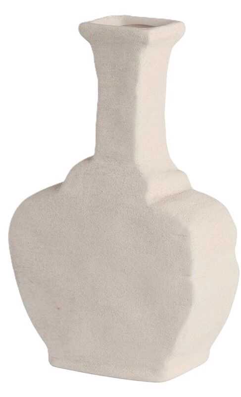 Jarra grés 15*7*H23,5cm branca