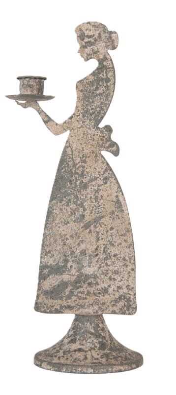 Castiçal silhueta mulher 13*10*32H