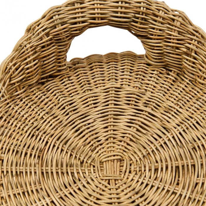 Banco rattan D40*45H natural c/pega