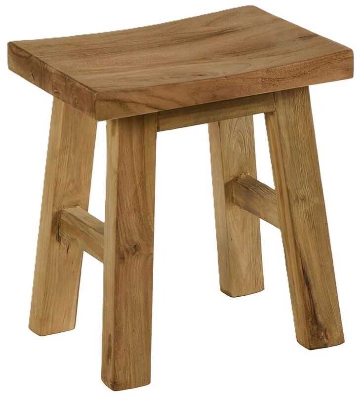 Banco 40*28*H45 TEKA maciça reciclada