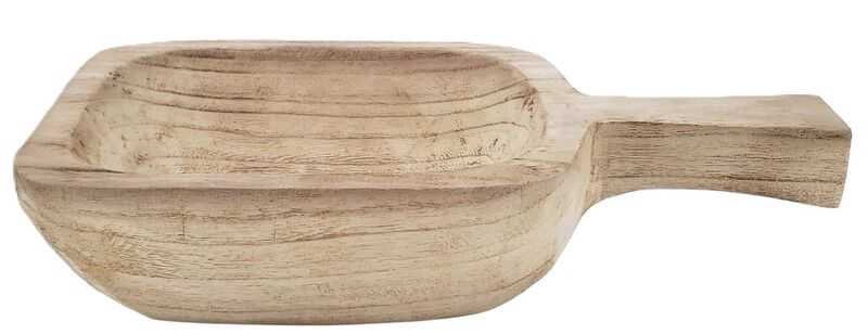 Taça madeira 34*19*8 c/cabo paulownia