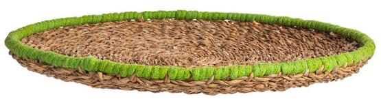 Prato/tabuleiro D45*4H algas marinhas/juta