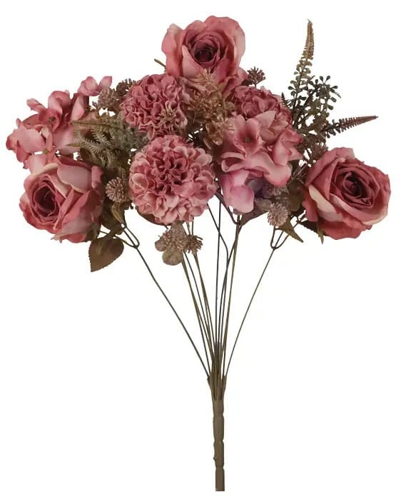 Ramo crisantemos,pompom e mini rosas