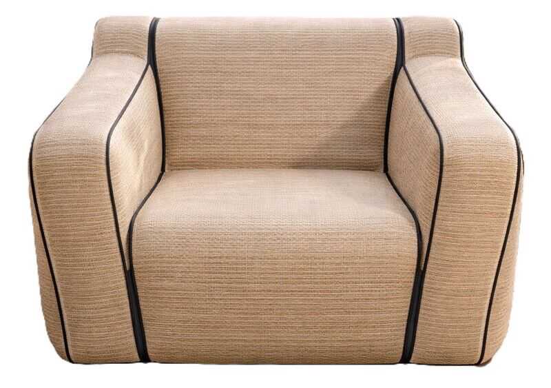 Sofá exterior bege 90*60*70/30 impermeável