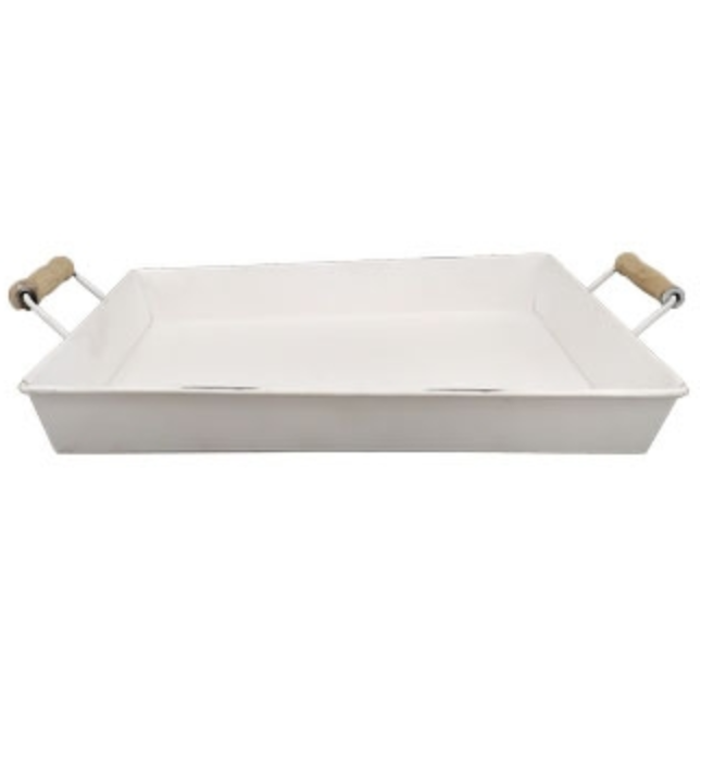 Bandeja metal 35,5*17*5 c/asa mad