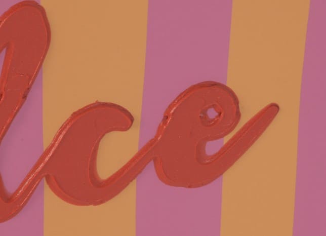 Quadro tela PS 63*4*93H letras verm