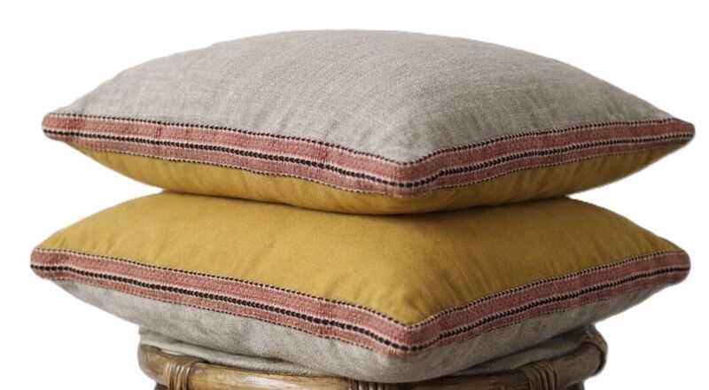 Almofada 50*50 bege/mostarda