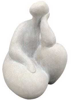 Escultura mulher 29*27,7*36,4 cerâmica branca