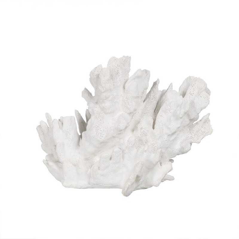 Coral dec 29*20*21H resina branco