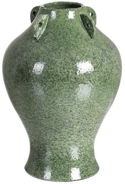 Vaso cerâmica D30*40H verde asas peq