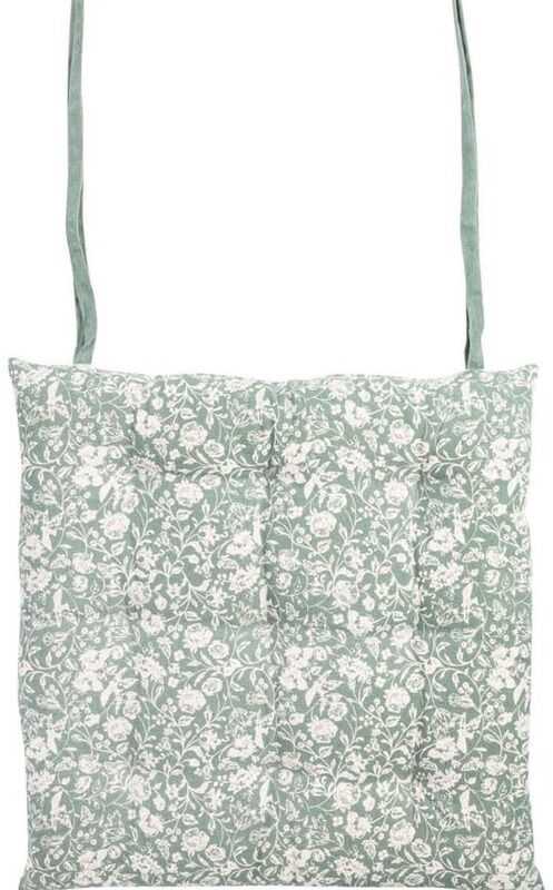 Almofada cadeira 40*40*4H algodão flores