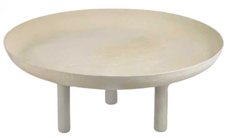 Centro mesa c/3pés D30*12H metal beige