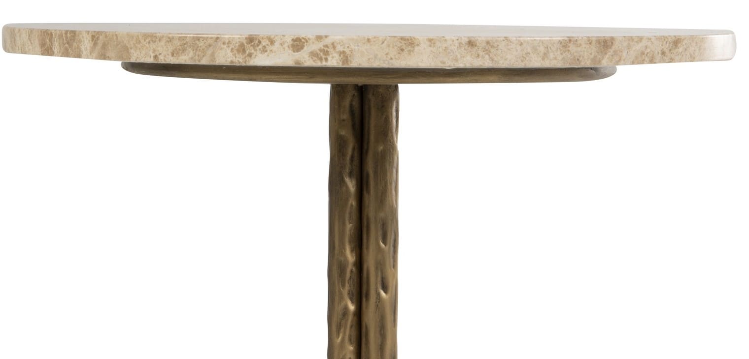 Mesa apoio D50*62H metal cast/mármore