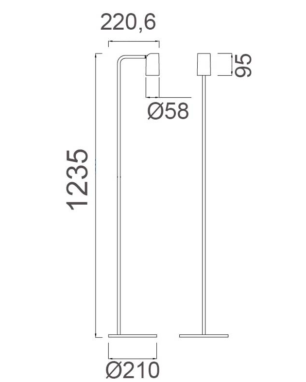 Cand pé leitura LED 6W branco