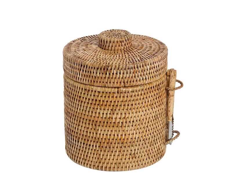 Balde gelo D20*25 rattan c/pinça