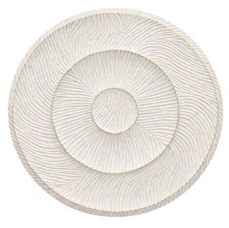 Deco parede D120*3,4cm MDF branco círculos