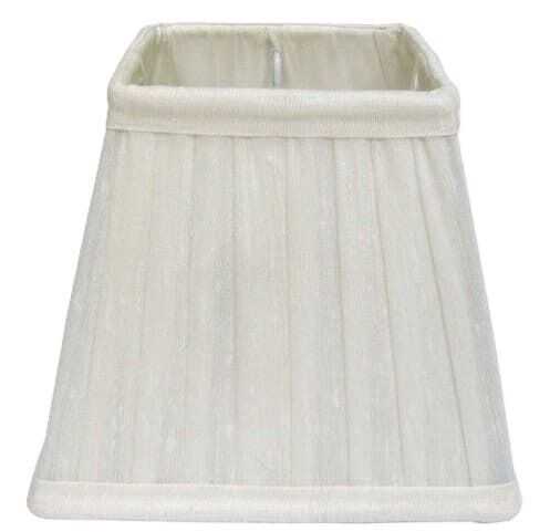 Abat-jour quadr 30*18,5*21H seda lisa cru