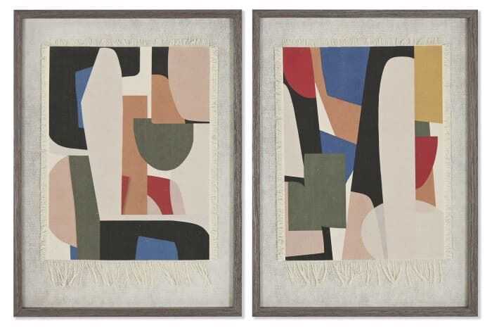 Quadro linho/PS 42*3*57 abstrato 3D multicor