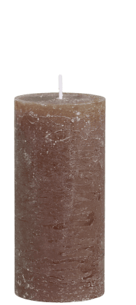 Vela pilar D7*H15 castanho noz