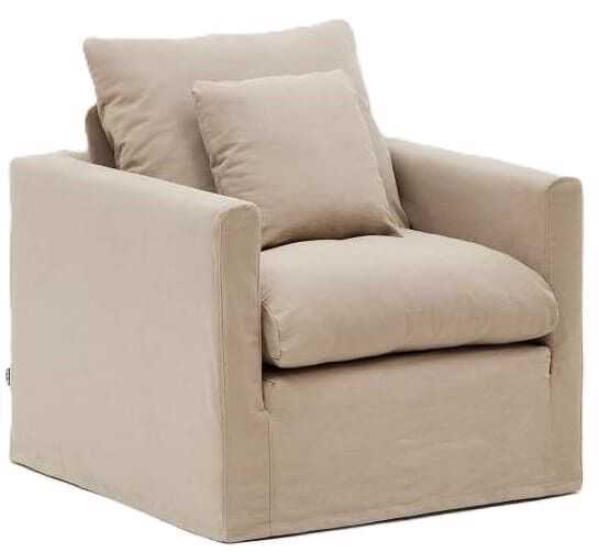 Sofá 1lug NORA 92*90*68H capa amovível linho/algd