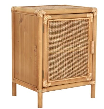 Mesa aux 46*35*60H abeto/rattan 1 porta