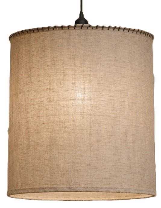 Abat-jour linho D36*50 bege pª suspensão teto