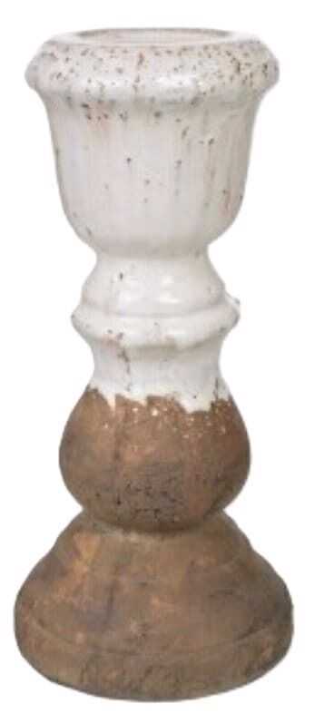 Castiçal rústico cast/branco