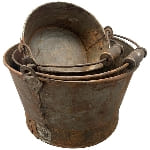 Balde largo metal c/asa 27*27*19cm