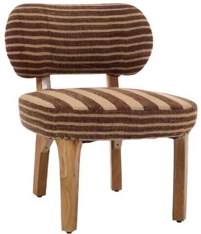 Cadeirão 57,5*62,5*70H madeira/juta kilim