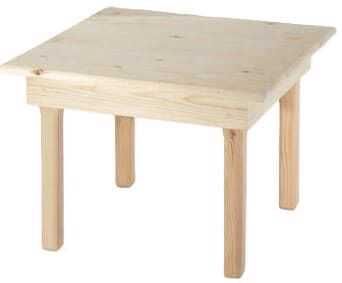 Mesa apoio 60*60*45H madeira