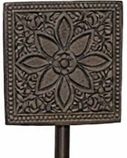 Decor madeira talhada 14*8*20 sup metal