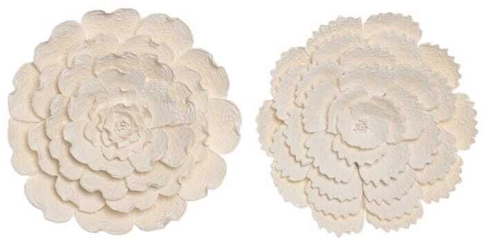 Deco parede D47*7cm flor p maché